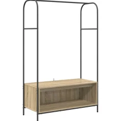 vidaXL Tøjstativ Brun eg 100 x 44 x 160 cm Konstrueret træ