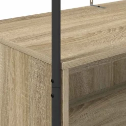 vidaXL Tøjstativ Brun eg 100 x 44 x 160 cm Konstrueret træ