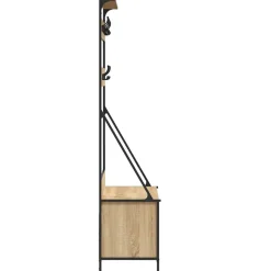 vidaXL tøjstativ med skoopbevaring 100x41x184 cm sonoma-eg