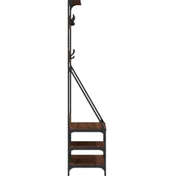 vidaXL tøjstativ med skoopbevaring 80x40x184 cm brun egetræsfarve