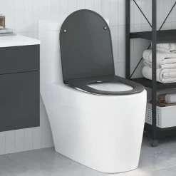vidaXL Toilet sæde Antracit 47 x 36 x 3,4 cm Duroplast