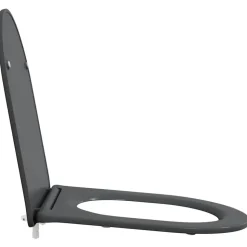 vidaXL Toilet sæde Antracit 47 x 36 x 3,4 cm Duroplast