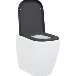 vidaXL Toilet sæde Antracit 47,5 x 35 x 3,6 cm Duroplast
