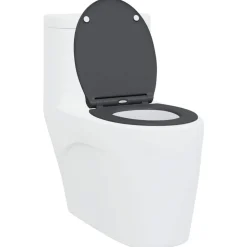 vidaXL Toilet sæde Antracit 47 x 37,5 x 3,8 cm Duroplast