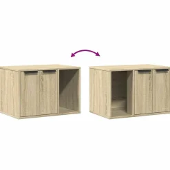 vidaXL toiletskjuler kattebakke 60x40x40 cm konstrueret træ sonoma-eg