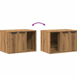 vidaXL toiletskjuler kattebakke 60x40x40 cm konstrueret træ kunsteg