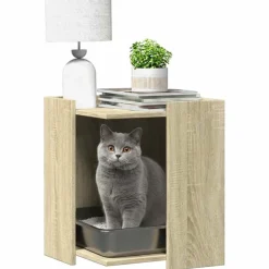 vidaXL toiletskjuler kattebakke 42x42x51 cm konstrueret træ sonoma-eg