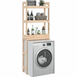 vidaXL toiletstativ 63x26x171 cm massivt fyrretræ