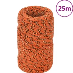 vidaXL tovværk til båd 2 mm 25 m polypropylen orange
