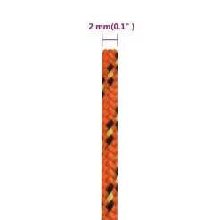 vidaXL tovværk til båd 2 mm 25 m polypropylen orange