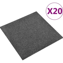 vidaXL Tæppe 20 pcs Antracit 50 x 50 cm 100% Polypropylen