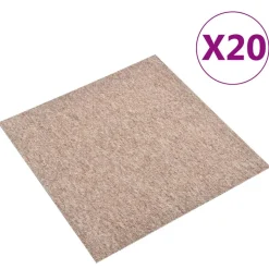 vidaXL Tæppe 20 pcs Beige 50 x 50 cm 100% Polypropylen