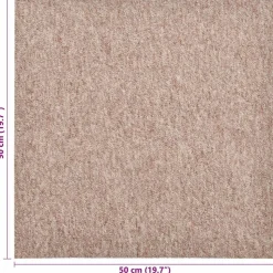 vidaXL Tæppe 20 pcs Beige 50 x 50 cm 100% Polypropylen