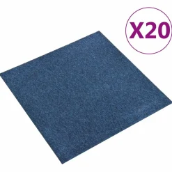 vidaXL Tæppe 20 pcs Mørk blå 50 x 50 cm 100% Polypropylen