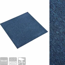 vidaXL Tæppe 20 pcs Mørk blå 50 x 50 cm 100% Polypropylen