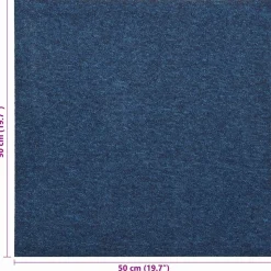 vidaXL Tæppe 20 pcs Mørk blå 50 x 50 cm 100% Polypropylen