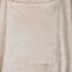 vidaXL Tæppe-hoodie Beige F Flannel