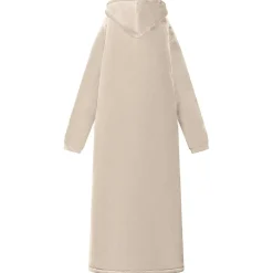 vidaXL Tæppe-hoodie Beige M Fleece og Flannel