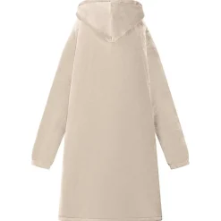 vidaXL Tæppe-hoodie Beige M Fleece og Flannel