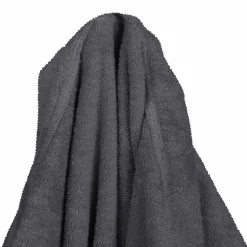 vidaXL Tæppe-hoodie KINN Antracit L Bomuld