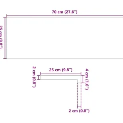 vidaXL trappemåtter 4 stk lysebrun 70x25x2 cm massivt egetræ