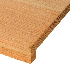 vidaXL trappemåtter 4 stk lysebrun 70x25x2 cm massivt egetræ
