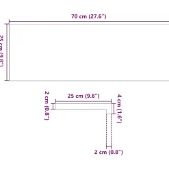 vidaXL trappemåtter 4 stk ubehandlet 70x25x2 cm massivt egetræ