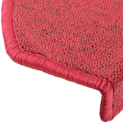 vidaXL trappemåtter 15 stk. 65x24x4 cm rød halvrund store