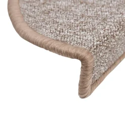 vidaXL trappemåtter 15 stk. 56x17x3 cm lysebrune halvrunde