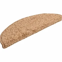 vidaXL trappemåtter 15 stk. 56x17x3 cm beige halvrunde