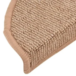 vidaXL trappemåtter 15 stk. 56x17x3 cm lysebrune halvrunde
