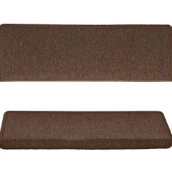vidaXL trappemåtter 15 stk. 65x21x4 cm brune rektangulære kanter