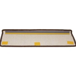 vidaXL trappemåtter 15 stk. 65x21x4 cm brune rektangulære kanter