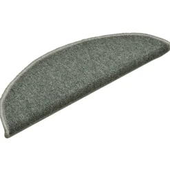 vidaXL trappemåtter 15 stk. 56x17x3 cm mørkegrønne halvrunde