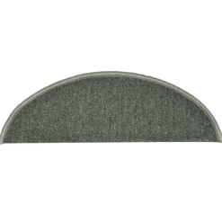 vidaXL trappemåtter 15 stk. 56x17x3 cm mørkegrønne halvrunde