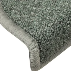 vidaXL trappemåtter 15 stk. 56x17x3 cm mørkegrønne halvrunde