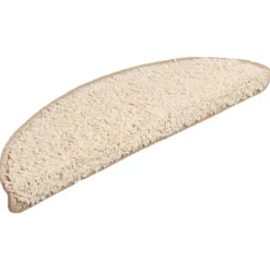vidaXL trappemåtter 15 stk. 56x17x3 cm cremefarvede halvrund