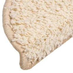 vidaXL trappemåtter 15 stk. 56x17x3 cm cremefarvede halvrund