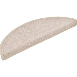 vidaXL trappemåtter 15 stk. 56x17x3 cm taupe halvrund