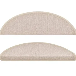 vidaXL trappemåtter 15 stk. 56x17x3 cm taupe halvrund