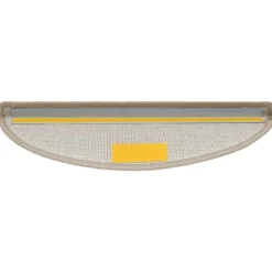 vidaXL trappemåtter 15 stk. 56x17x3 cm taupe halvrund