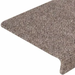 vidaXL trappemåtter selvklæbende 15 stk. 65x21x4 cm beige rektangulær kant