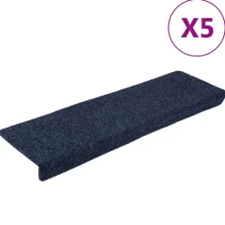vidaXL trappemåtter selvklæbende 5 stk. 65x21x4 cm antracit rektangulær kant