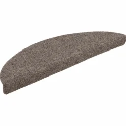 vidaXL trappemåtter selvklæbende 5 stk. 56x17x3 cm beige halvrund