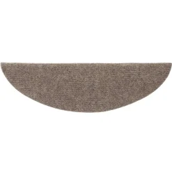 vidaXL trappemåtter selvklæbende 5 stk. 56x17x3 cm beige halvrund