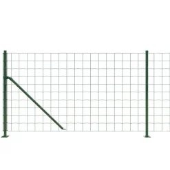 vidaXL trådhegn med flange 0,8x10 m grøn