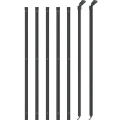 vidaXL trådhegn med flange 0,8x10 m antracitgrå