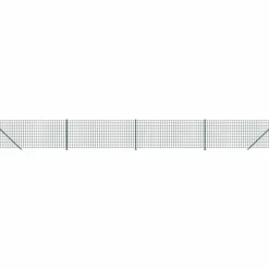 vidaXL trådhegn med flange 1x10 m grøn