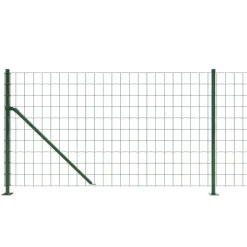vidaXL trådhegn med flange 1x10 m grøn