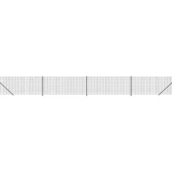 vidaXL trådhegn med flange 0,8x10 m antracitgrå